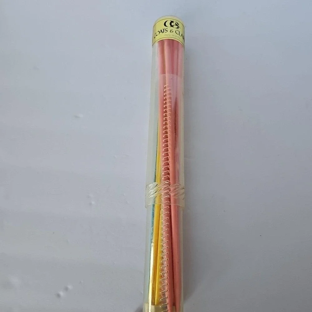 Vintage Coats & Clark Knitting Needles Set 14in‎ Plastic Colorful Retro Crafting